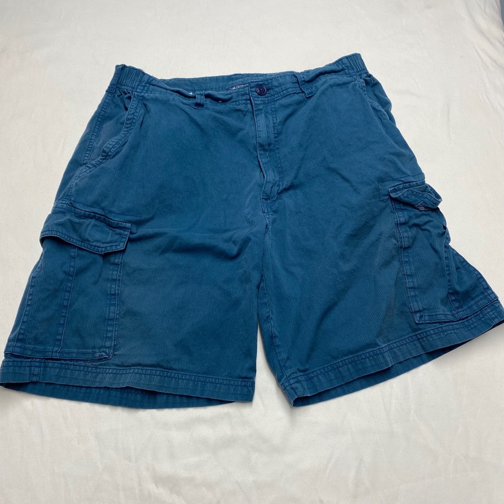 Big Dogs Mens Cargo Shorts Teal Blue 100% Cotton Relaxed Fit Size Medium